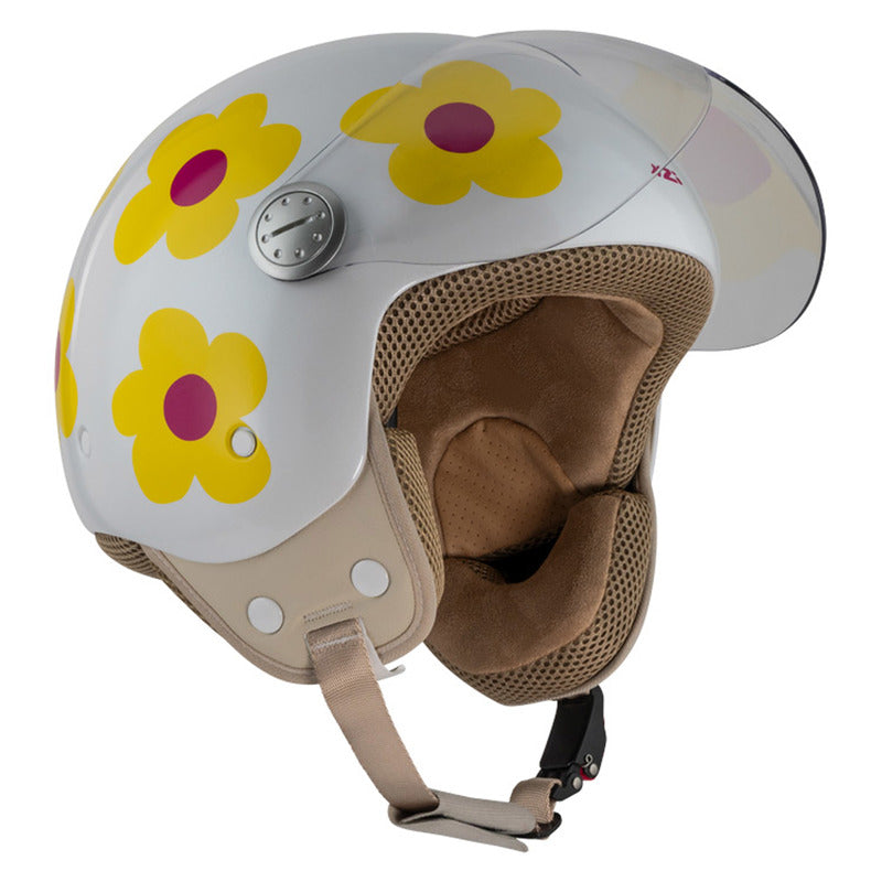 KASK MOTOCYKLOWY NZI PASARELA MARGARITAS NARANJA Y ROSA XS