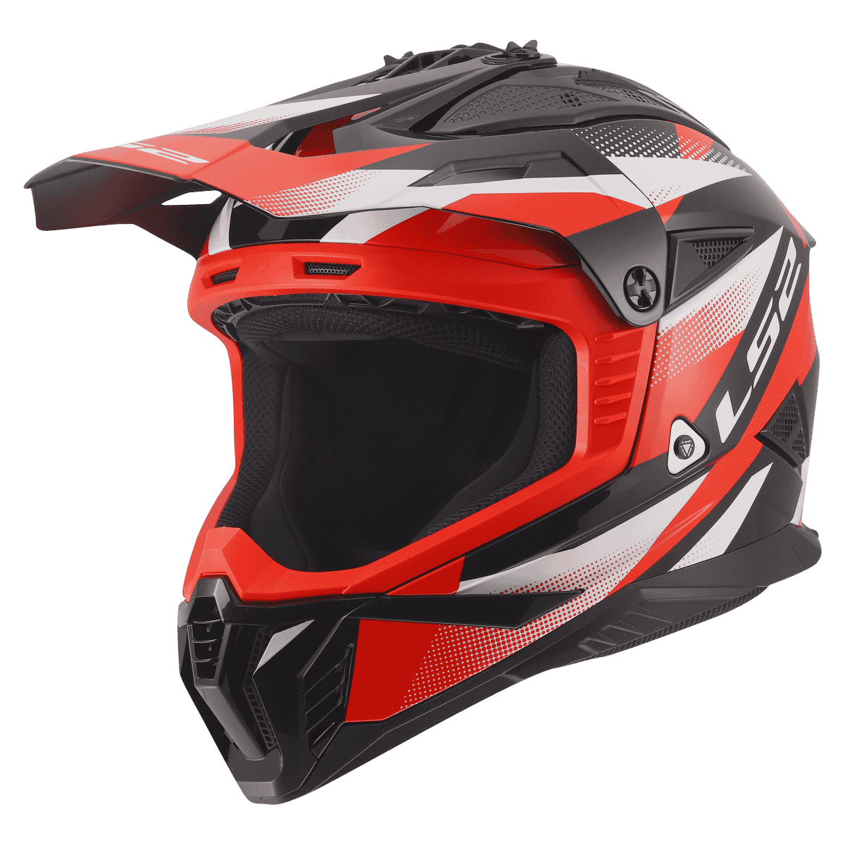 KASK LS2 MX708 FAST II FORT BLACK RED