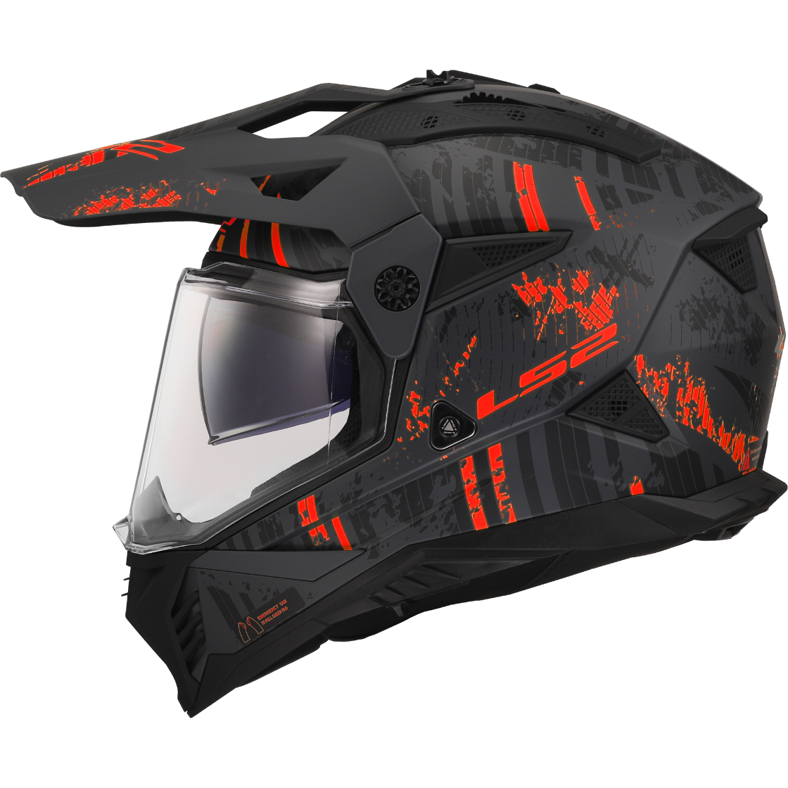 KASK LS2 MX702 PIONEER II CRAZY BLACK RED