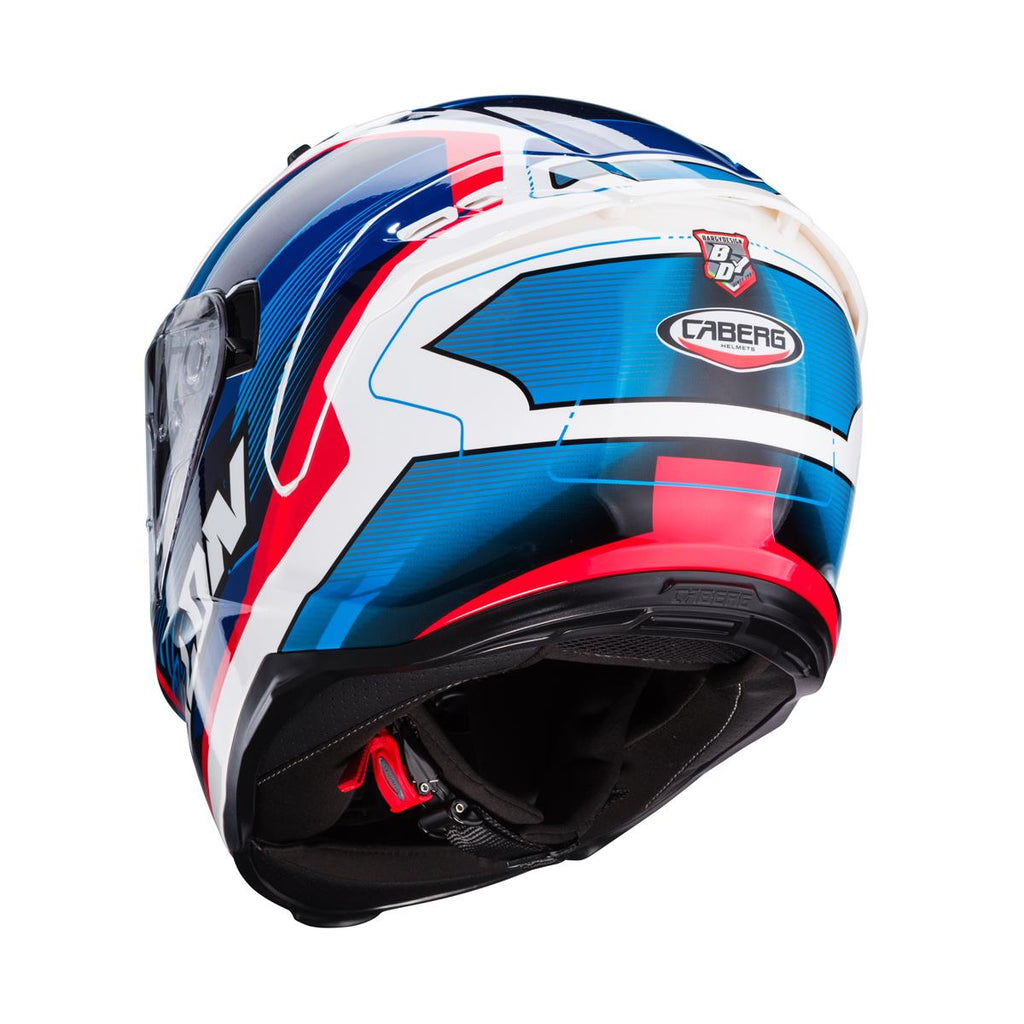 CABERG PROMOCJA KASK INTEGRALNY AVALON X OPTIC KOLOR BIAŁY/NIEBIESKI/CZERWONY – zdjęcie 4
