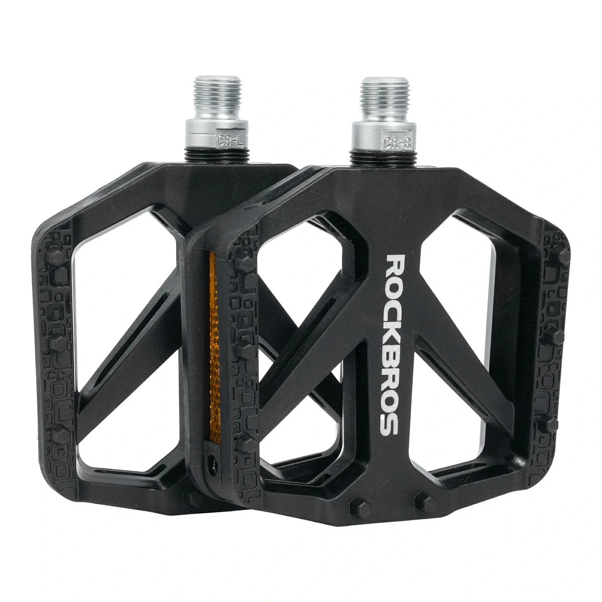 Pedały rowerowe platformowe Rockbros BP2602 nylonowe łożyska maszynowe 9/16 MTB CZARNE