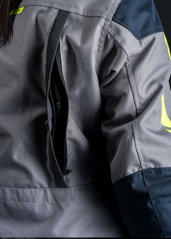 KURTKA LS2 METROPOLIS EVO MAN KHAKI BLUE ORAN.