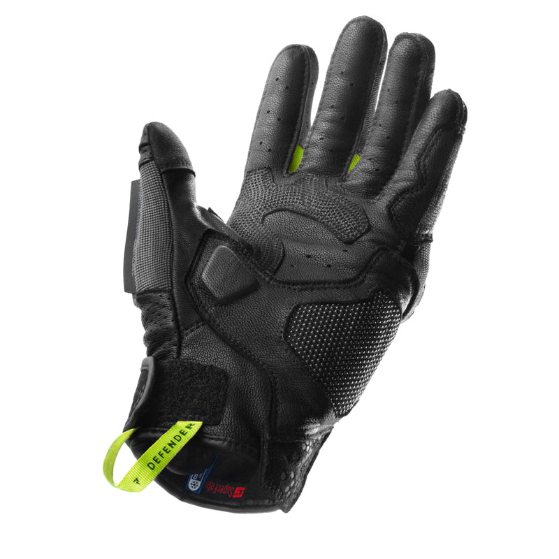 RĘKAWICE MOTOCYKLOWE REBELHORN DEFENDER BLACK GREY FLUO YELLOW