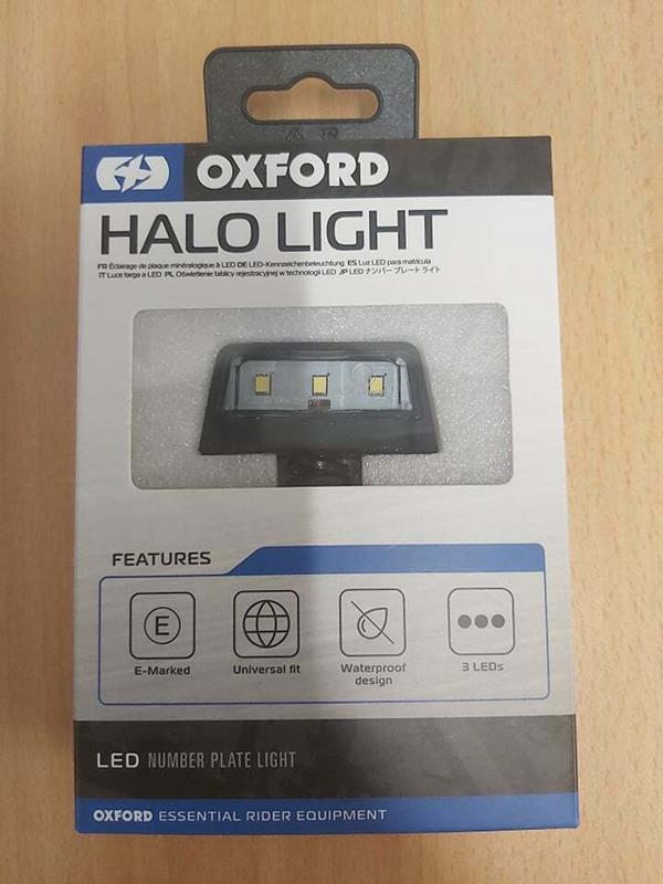 OXFORD PODŚWIETLENIE LED TABLICY REJESTRACYJNEJ HALO - TRZY MOCNE DIODY – zdjęcie 3