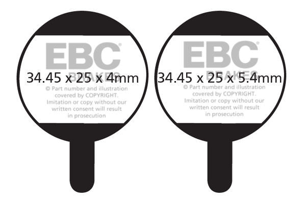 CFA378 - Klocki hamulcowe rowerowe (organiczne) EBC Brakes