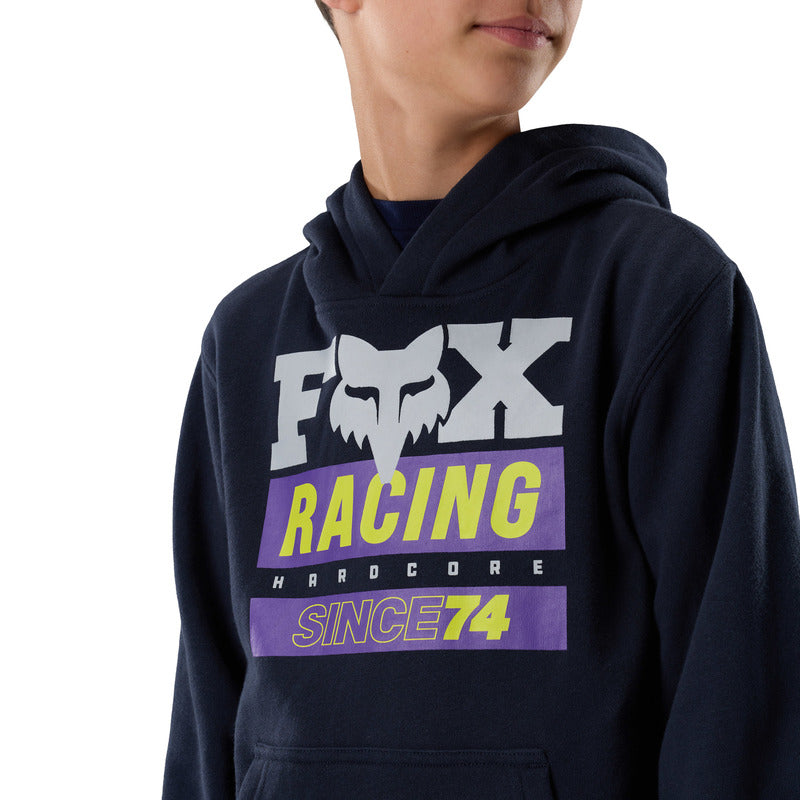 BLUZA Z KAPTUREM JUNIOR FOX SINCE 74 FLEECE PO MIDNIGHT