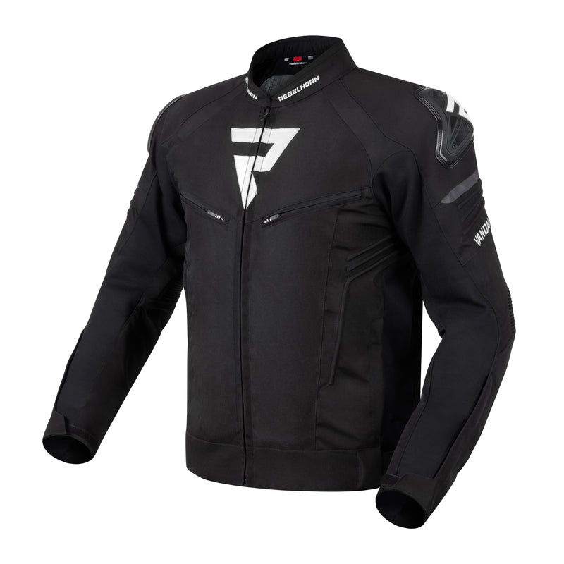 KURTKA MOTOCYKLOWA TEKSTYLNA REBELHORN VANDAL BLACK WHITE