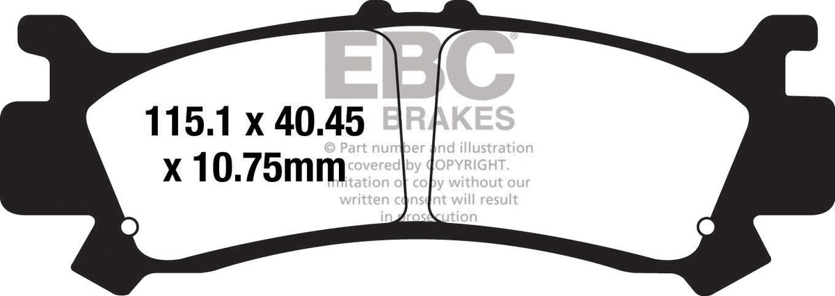 EBC Brakes Klocki hamulcowe EBC FA702TT (kpl. na 1 tarcze)