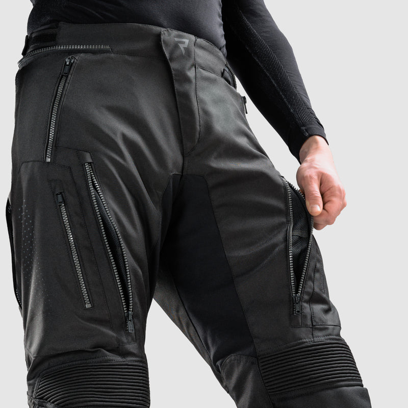 SPODNIE MOTOCYKLOWE TEKSTYLNE REBELHORN HIKER 4 BLACK (KRÓTKA NOGAWKA) – zdjęcie 4