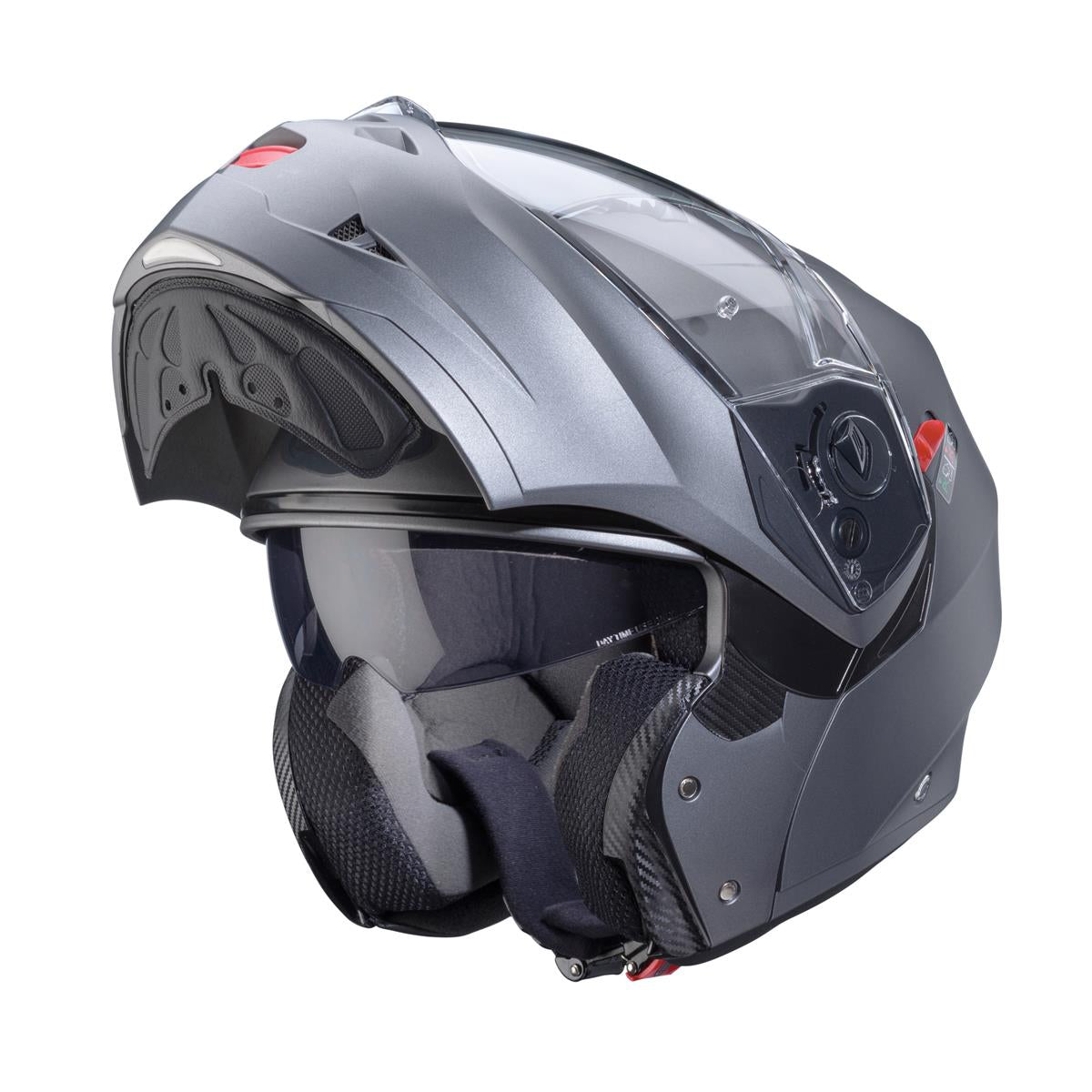 CABERG KASK SZCZĘKOWY FLIP-UP MODEL DUKE X SOLID KOLOR SZARY MAT (PINLOCK W ZESTAWIE) – zdjęcie 2