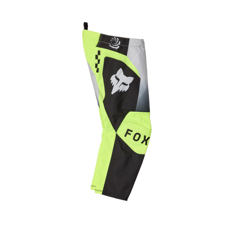 SPODNIE MOTOCYKLOWE JUNIOR KIDS FOX 180 COLLECT GREY YELLOW