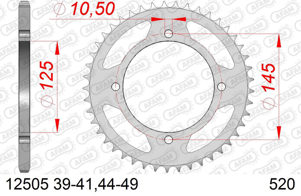 Zestaw napędowy UNIBEAR + AFAM do Yamaha XT 600 E 1990 - 2003 łańcuch i zębatki – zdjęcie 3