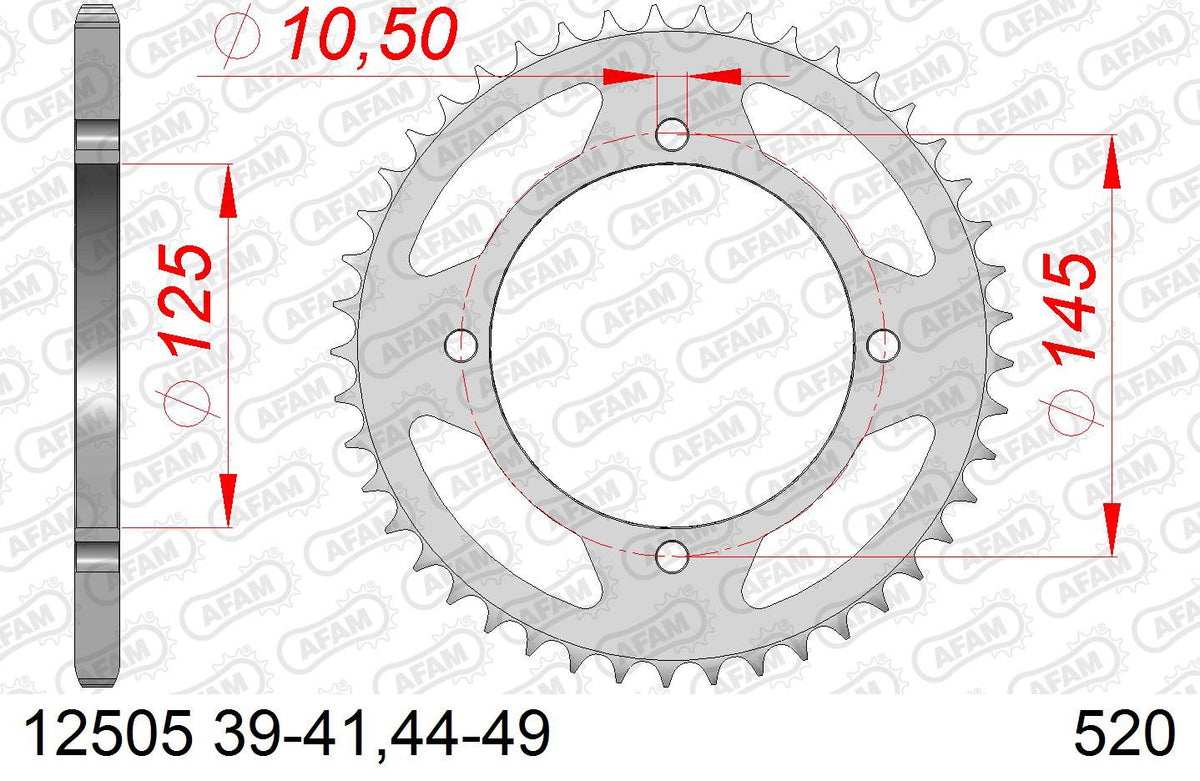 Zestaw napędowy UNIBEAR + AFAM do Yamaha XT 600 E 1990 - 2003 łańcuch i zębatki – zdjęcie 3