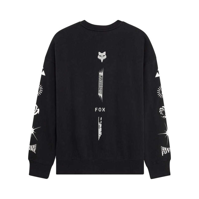 BLUZA FOX IMAGE COSMO OVERSIZED FLEECE CREW BLACK