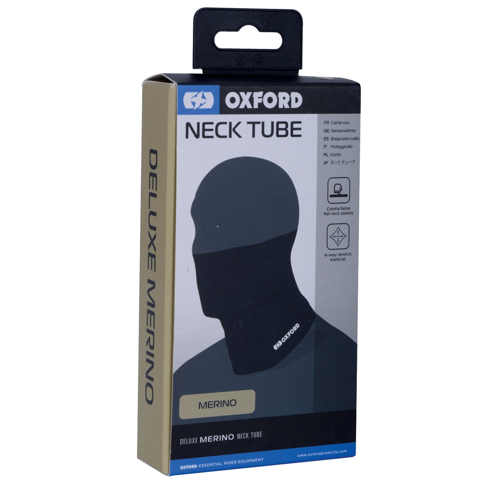 OXFORD OCIEPLACZ SZYI / KARKU NECK TUBE MERINO BLACK KOLOR CZARNY – zdjęcie 2