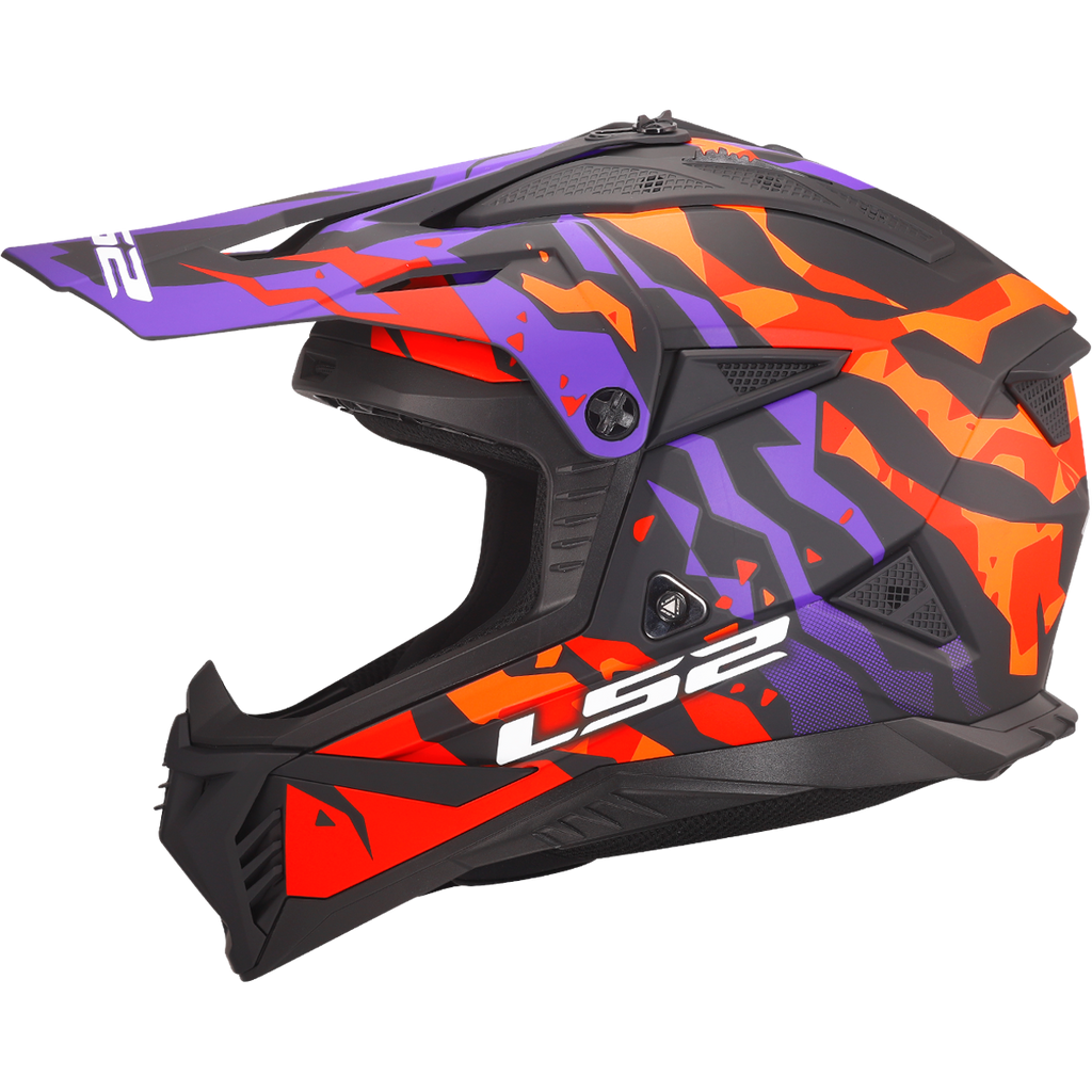 KASK LS2 MX708 FAST II GROTESK PURPLE ORANGE