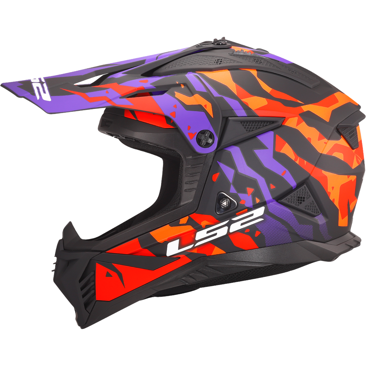 KASK LS2 MX708 FAST II GROTESK PURPLE ORANGE