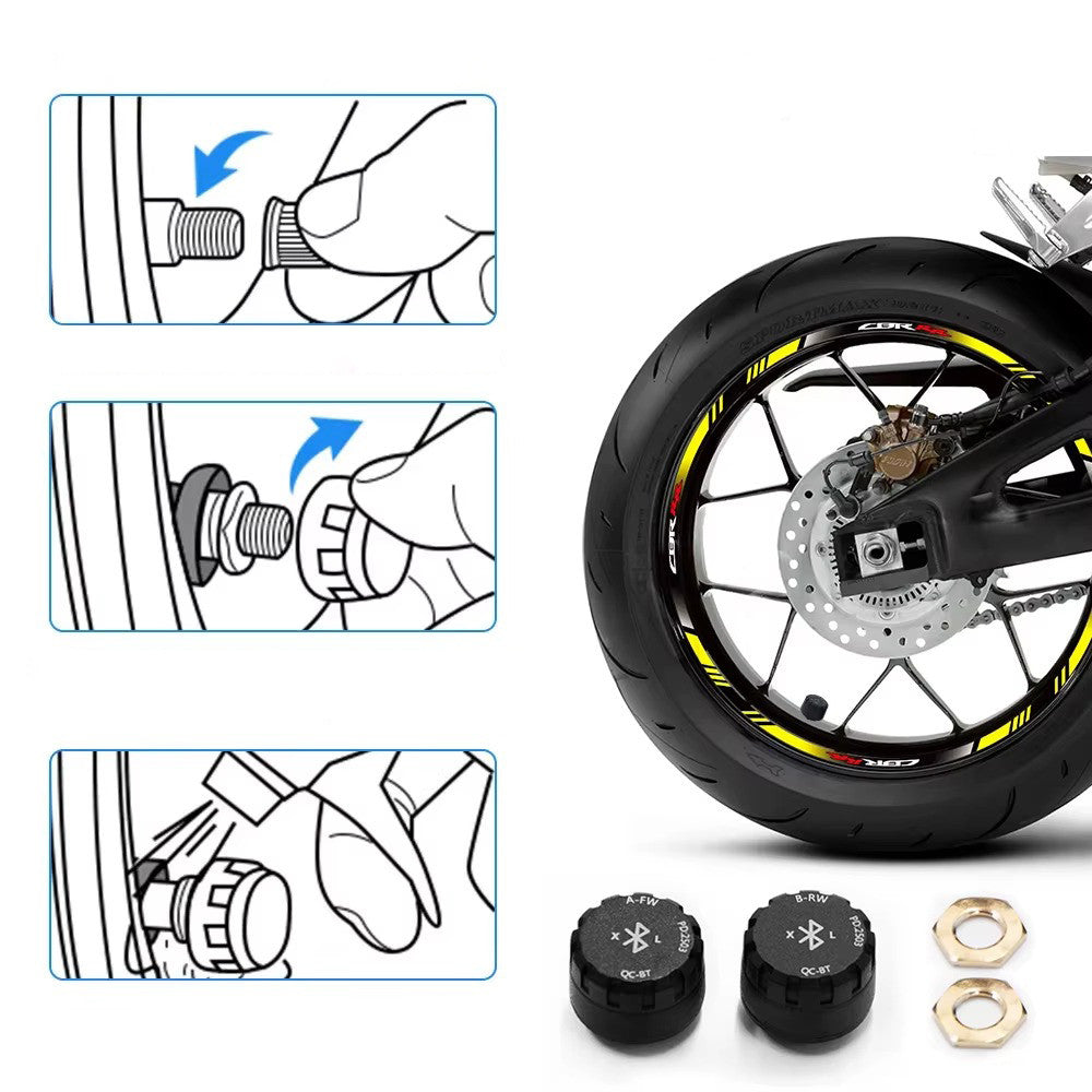 Zestaw czujników ciśnienia w oponach TPMS do ekranów motocyklowych Navtica (Nomad / Nomad Plus) – zdjęcie 2