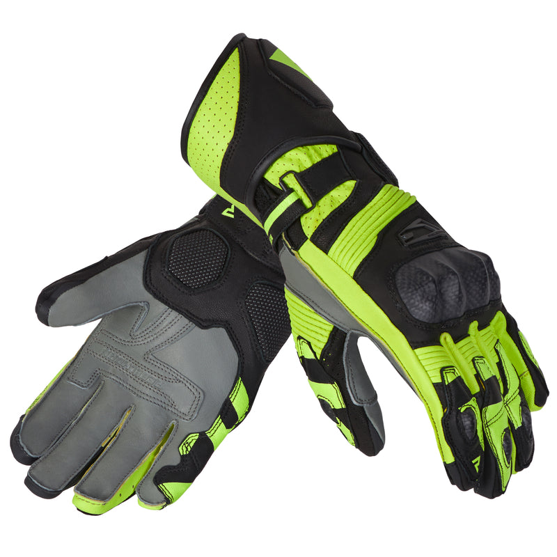 RĘKAWICE MOTOCYKLOWE REBELHORN FIGHTER BLACK FLUO YELLOW