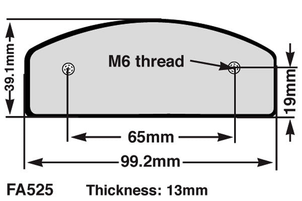 EBC Brakes EBC Klocki kartingowe FA525A (1 kpl. na tarczę)