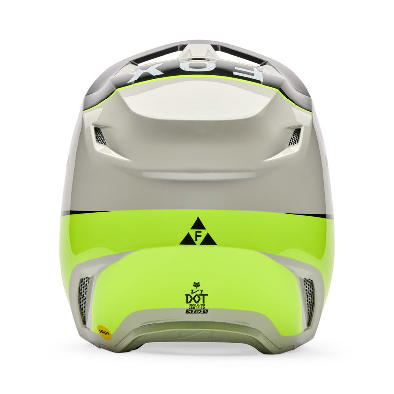 KASK MOTOCYKLOWY JUNIOR FOX V1 COLLECT GREY YELLOW