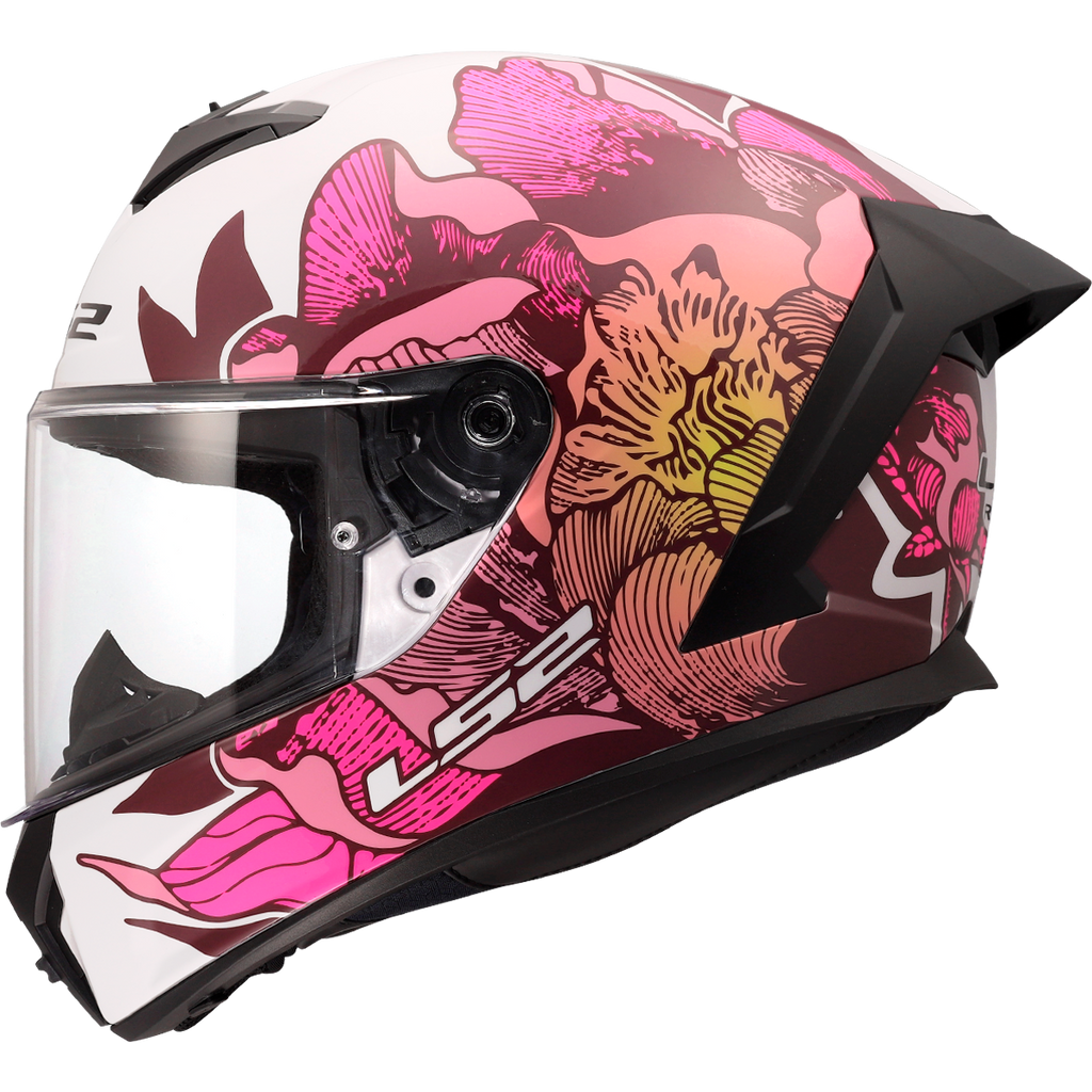 KASK LS2 FF820 RAPID III POPPIES II WHITE PINK