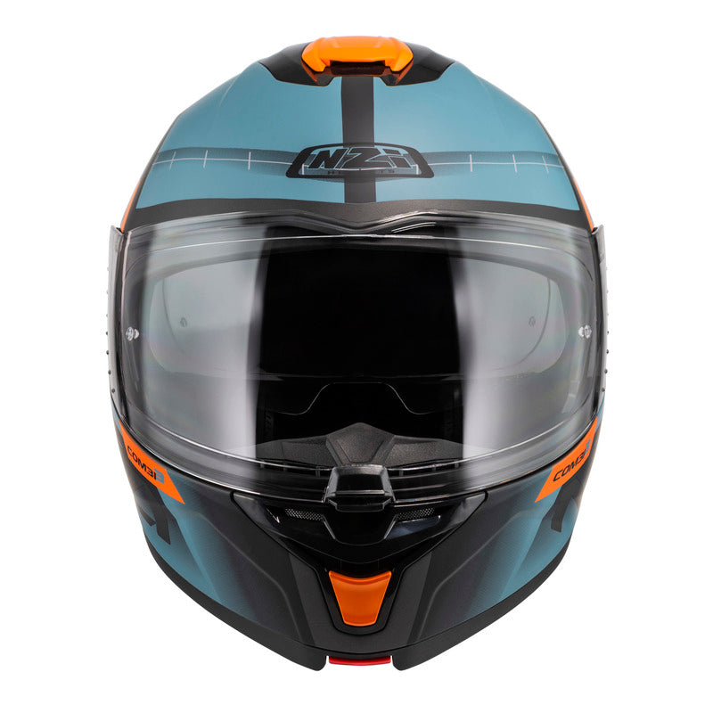 KASK MOTOCYKLOWY NZI COMBI 3 DUO METRIC ANTRACITE BLUE MATT XS