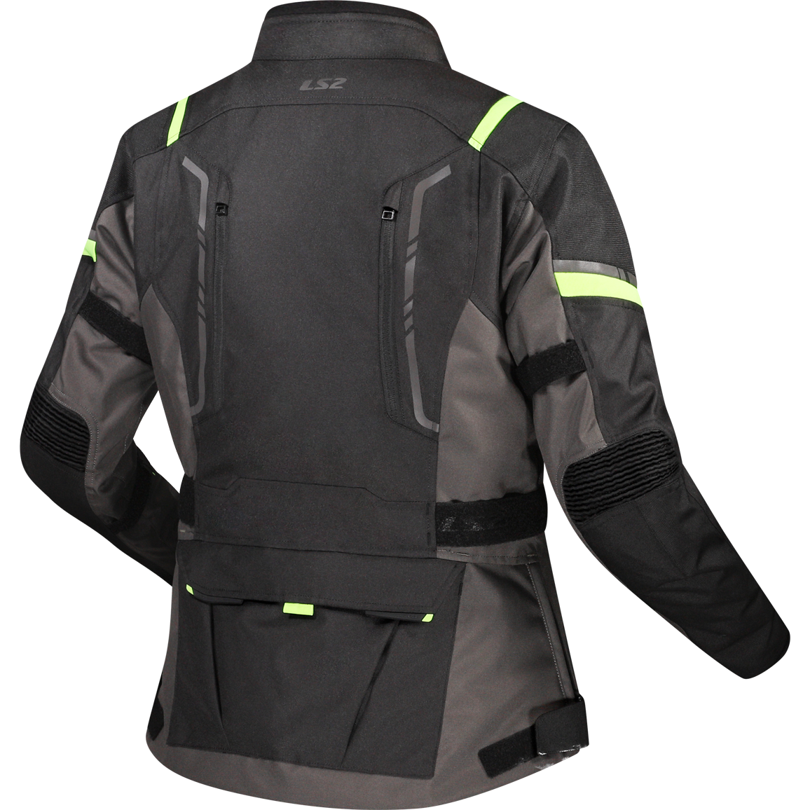 KURTKA LS2 NARVIK LADY GREY BLACK H-V YELLOW