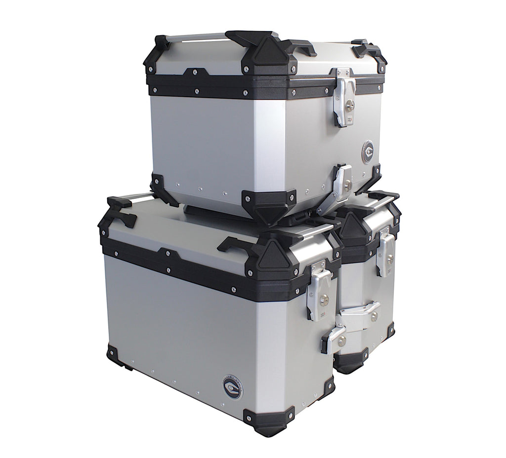 ZESTAW 3 KUFRÓW ALUMINIOWYCH (2X36L SYMETRYCZNE + 45L) COOCASE ANODOWANE ALUMINIUM Z TORBĄ WEWNĘTRZNĄ – zdjęcie 2