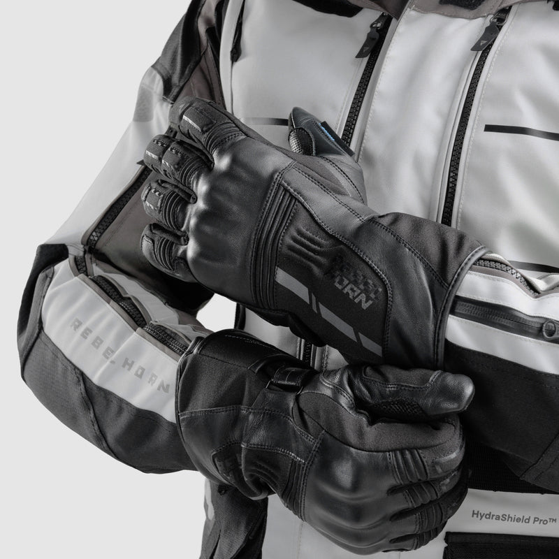 RĘKAWICE MOTOCYKLOWE REBELHORN TRACER WP BLACK