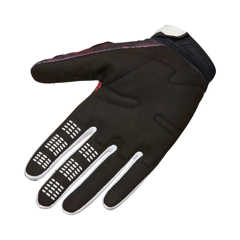 RĘKAWICE MOTOCYKLOWE FOX 180 KAIROS WHITE FLUO RED – zdjęcie 2