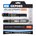 OXFORD PASY TRANSPORTOWE ATLAS B-CLIP 17mm x 1.2M 2 SZTUKI W ZESTAWIE KOLOR ZIELONY (KHAKI)