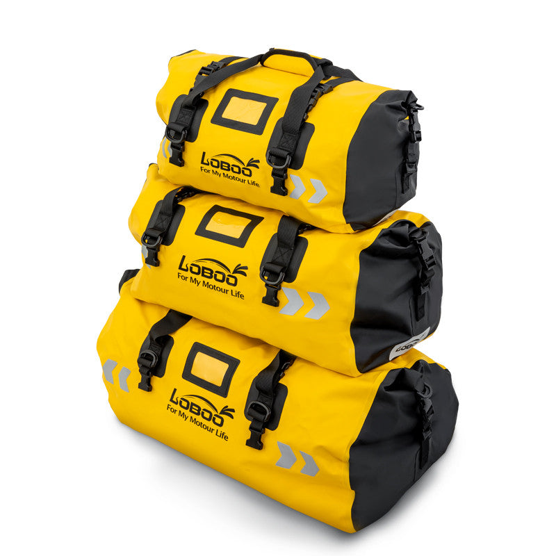LOBOO Torba motocyklowa PVC żółta 90L (classic)