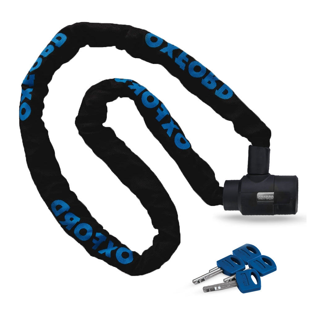 OXFORD ŁAŃCUCH DO MOTOCYKLA OXFORD GP CHAIN LOCK DŁUGOSC 2 METRY Z ZAPIĘCIEM. ŚREDNICA OCZKA 9,5MM – zdjęcie 3