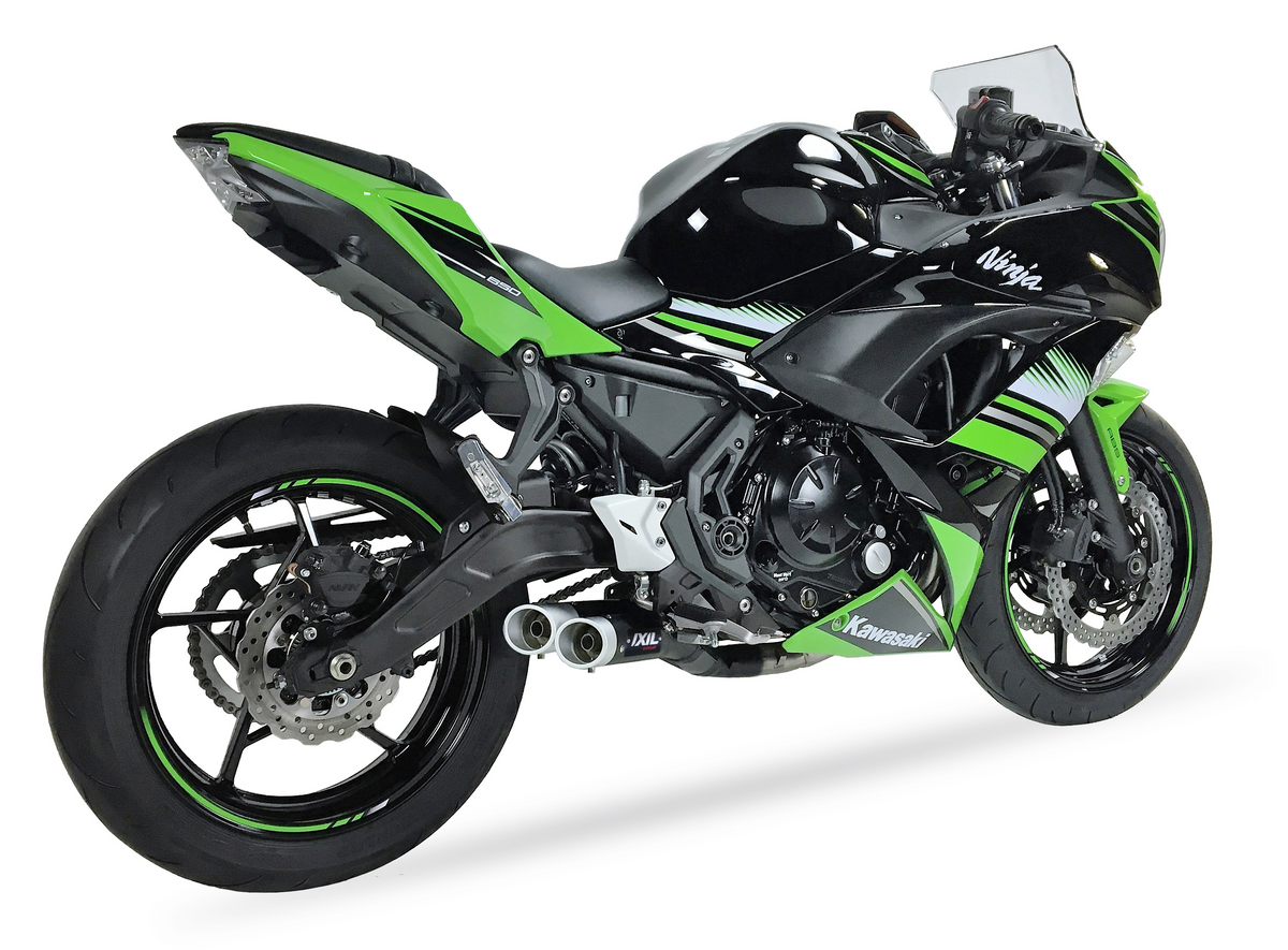 Tłumik IXIL KAWASAKI Z 650 - NINJA 650 17-19 (ER650H,ER650HA2,EX650K,EX650KA2) typ L3XB (waga: 3000g, długość: 370 mm., materiał