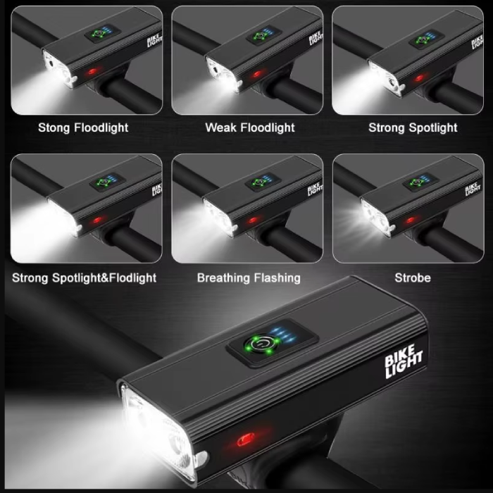 ROXAR TECH Super mocna lampka rowerowa akumulatorowa 2x LED ROXAR T6 1500lm Powerbank