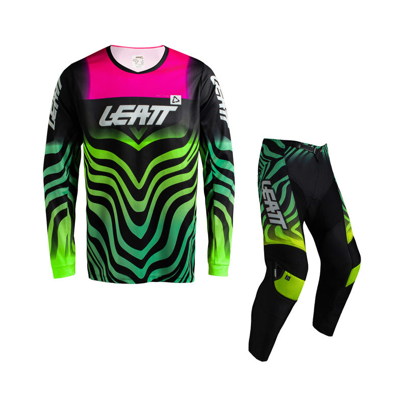 STRÓJ OFFROADOWY BLUZA I SPODNIE JUNIOR LEATT MINI KIT 3.5 TIGER PINK XS