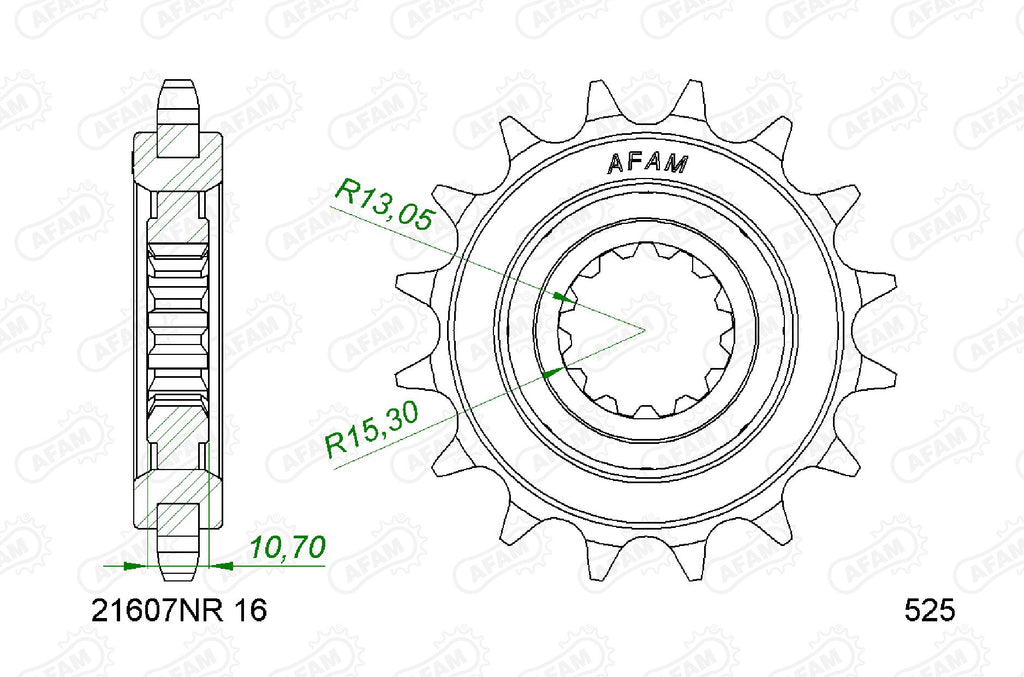 Zestaw napędowy UNIBEAR + AFAM do Yamaha MT-07 / XSR 700 / XSR 700 XTribute / Legacy 2014 - 2025 łańcuch i zębatki – zdjęcie 3