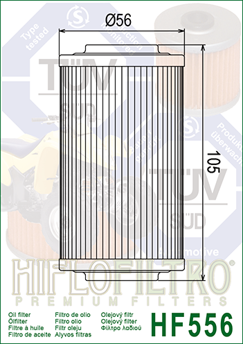 Hiflofiltro FILTR OLEJU HIFLO HF556 BOMBARDIER/ SEE DOO