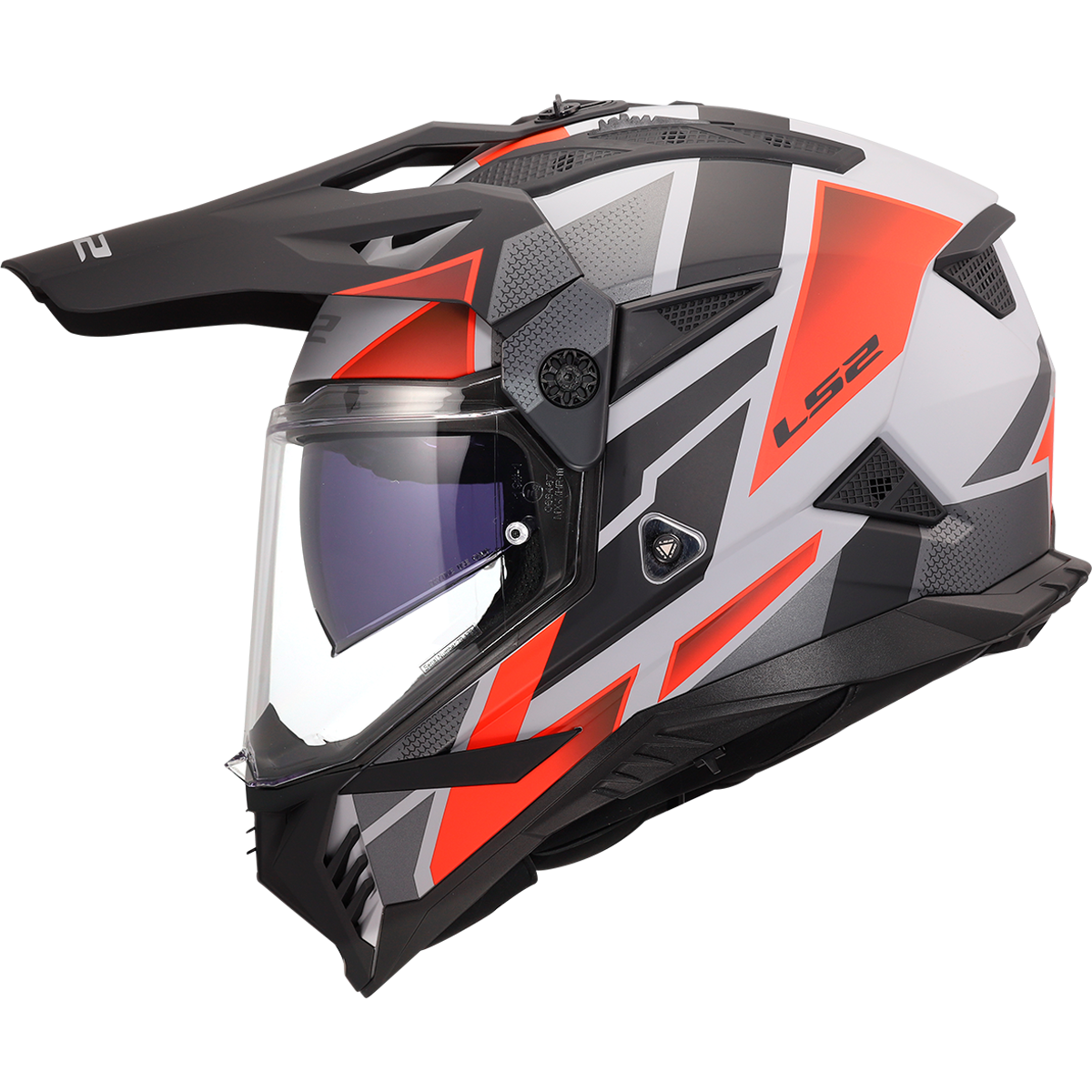 KASK LS2 MX702 PIONEER II BLOCK GREY RED