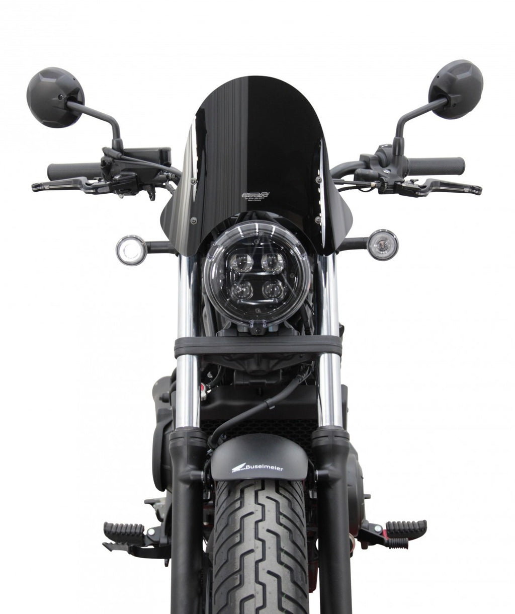 Szyba motocyklowa MRA HONDA CMX 500 REBEL 2020-, forma NSP, czarna