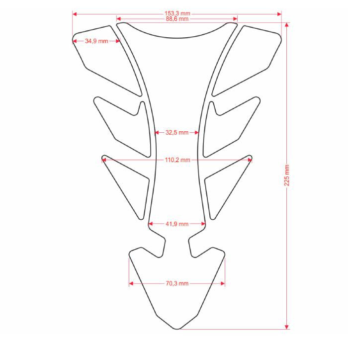 ONEDESIGN Tankpad future with application tape Italia