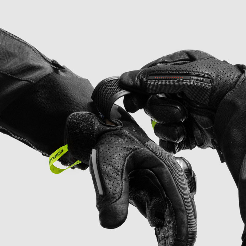 RĘKAWICE MOTOCYKLOWE REBELHORN DEFENDER BLACK GREY FLUO YELLOW