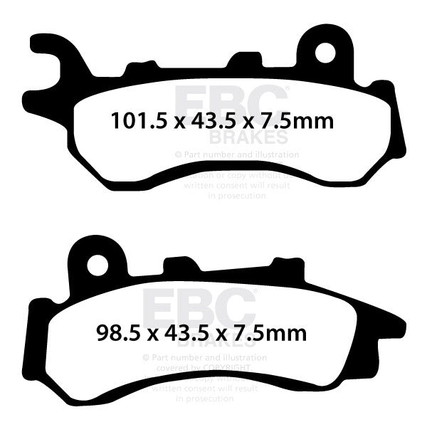 EBC Brakes Klocki hamulcowe EBC SFA723 skuterowe (kpl. na 1 tarcze)