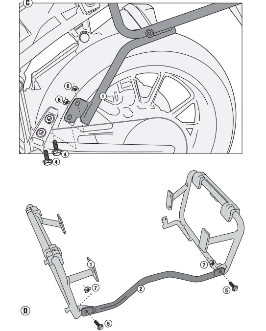 KAPPA STELAŻ KUFRÓW BOCZNYCH MONOKEY CAM SIDE SUZUKI DL 1000 V-Strom '14-'19, - POD KUFRY KFR K'FORCE ORAZ KVG K'VOYAGER ALU – zdjęcie 3