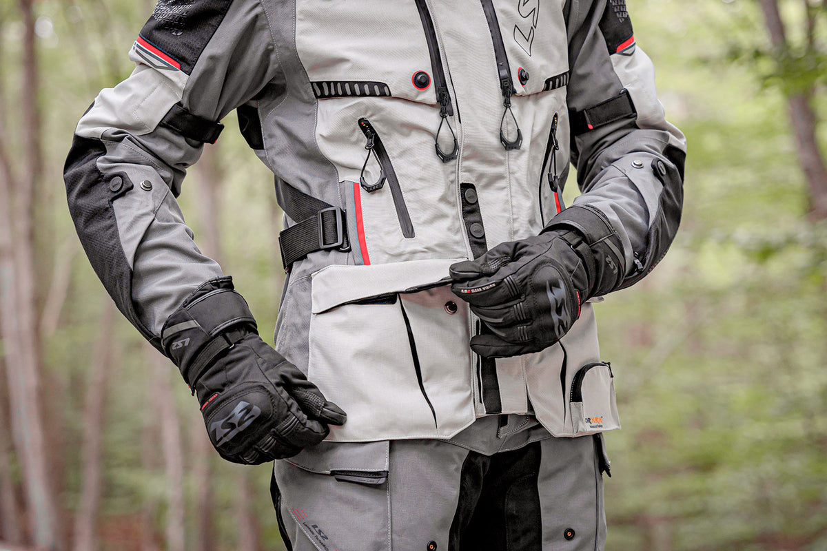 KURTKA LS2 APOLLO MAN BLACK DARK GREY H-V YEL.