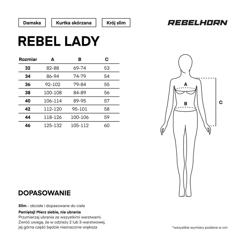 KURTKA MOTOCYKLOWA SKÓRZANA DAMSKA REBELHORN REBEL BLACK FLUO RED WHITE W36 – zdjęcie 3
