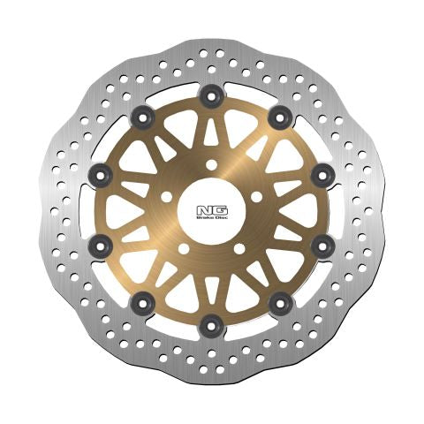 NG TARCZA HAMULCOWA PRZÓD KAWASAKI ZX6R '95-'02, Z 750 '03-'06, W800 '11-'17, Z1000 '03-'06 (300X61X5) WAVE (ZŁOTY ŚRODEK) – zdjęcie 2