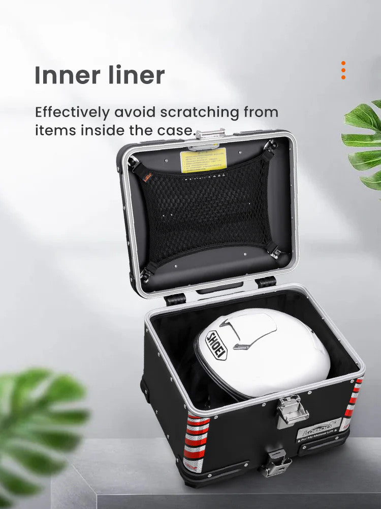 LOBOO TIBET Kufry boczne srebrne 35+28L, aluminium, 2 zamki, wodoodporne, 1 zestaw - 2 szt