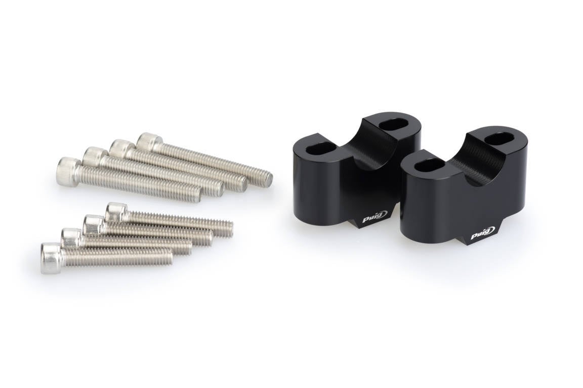 PODWYŻSZENIE KIEROWNICY PUIG UNIWERSALNE WYS. 30MM ŚR. 22MM CZARNE